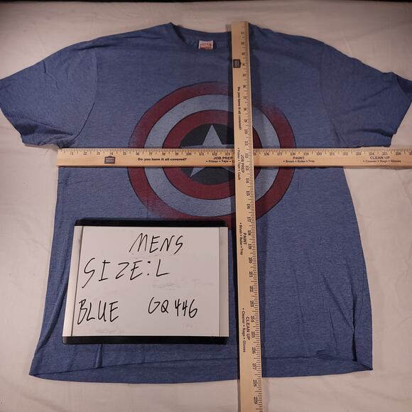 Marvel Captain America Graphic Short Sleeve Casual T Shirt Mens Size L Blue - Picture 6 of 9